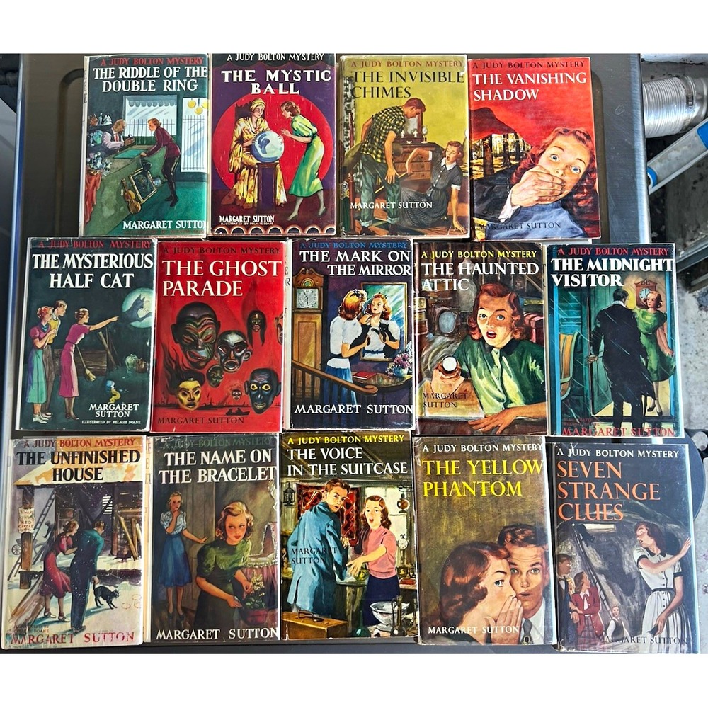 Judy Bolton Mystery Lot 14 Vintage Hardcover Books Dust Jackets Margaret Sutton